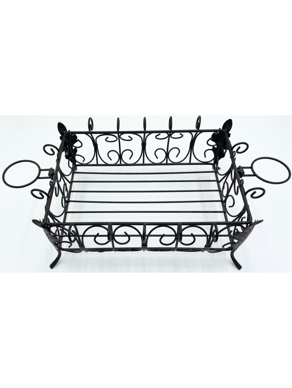 Decorative Wrought Iron Farmhouse Style Countertop Basketโ